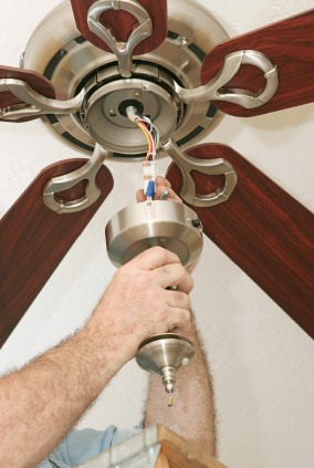 Ceiling fan installation by Wetmore Electric Inc.