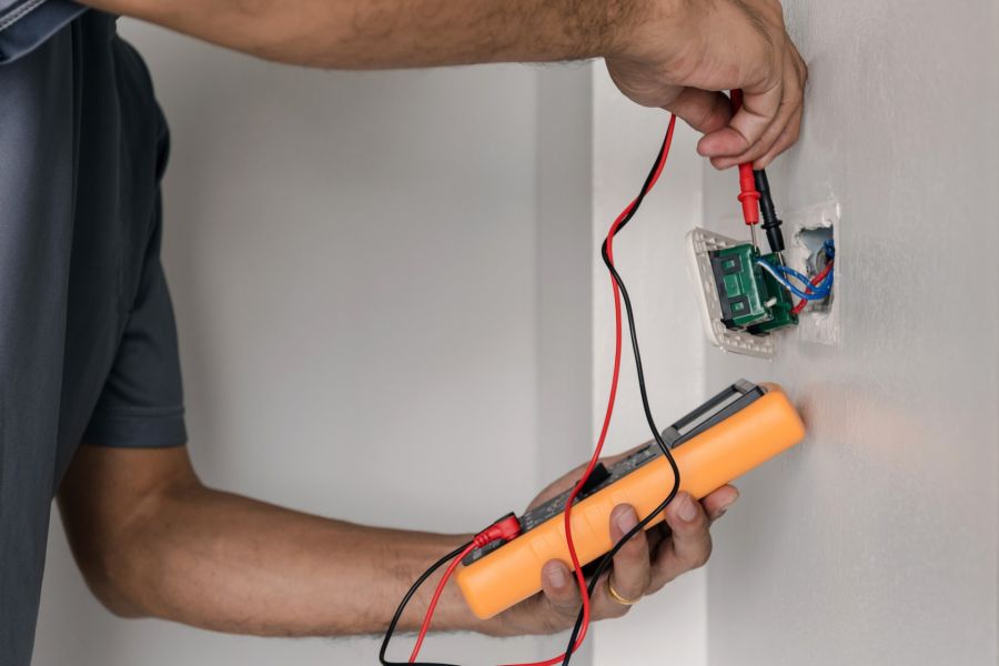 Wiring a new home by Wetmore Electric Inc.
